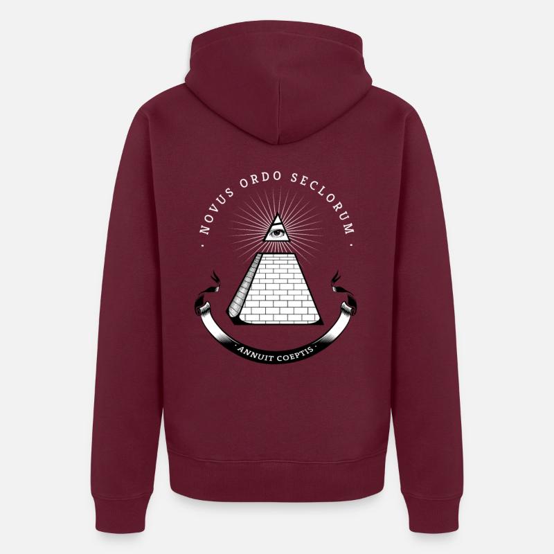 illuminati pyramide Erleuchtung geheim cool Nerd b Unisex Premium Bio Zip Hoodie