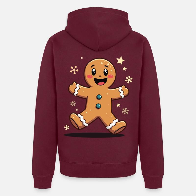 Lebkuchenmann Unisex Premium Bio Zip Hoodie