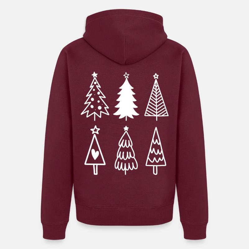 Christmas Trees Unisex Premium Organic Zip Hoodie