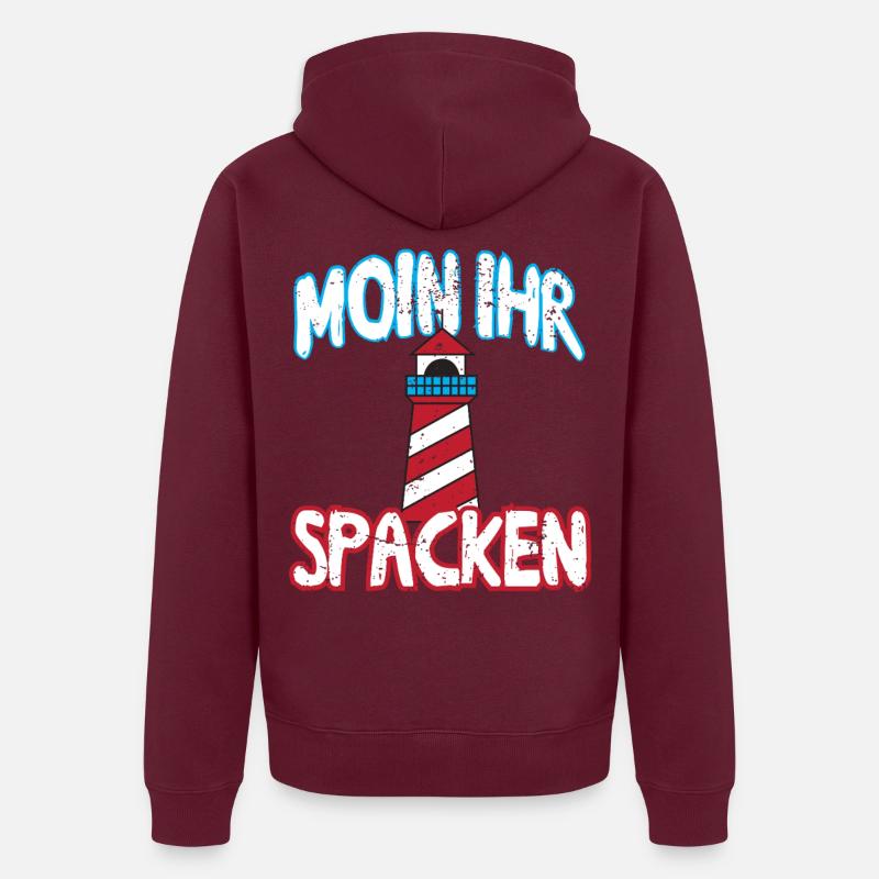 Moin her Spacken - Veste à capuche bio Premium Unisexe - bourgogne