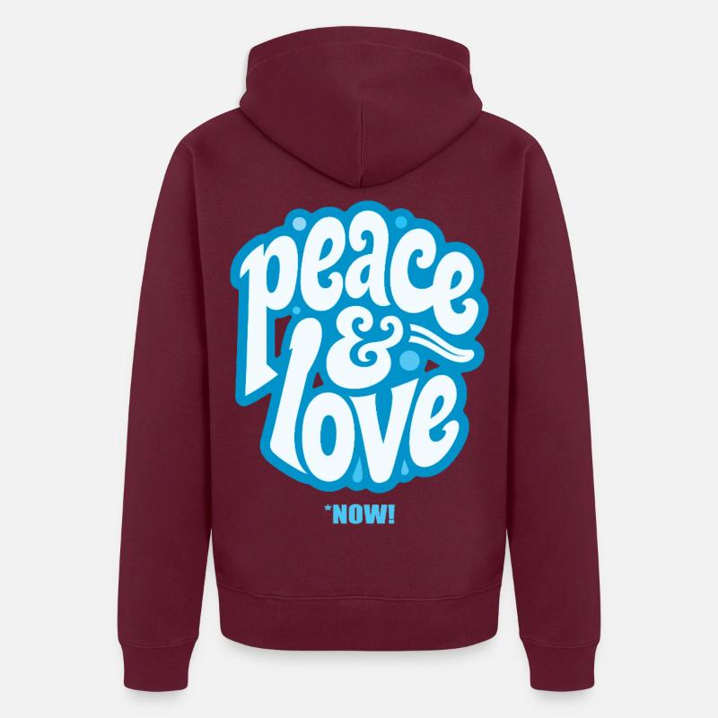 PEACE LOVE #3 - let's talk Veste à capuche bio Premium Unisexe