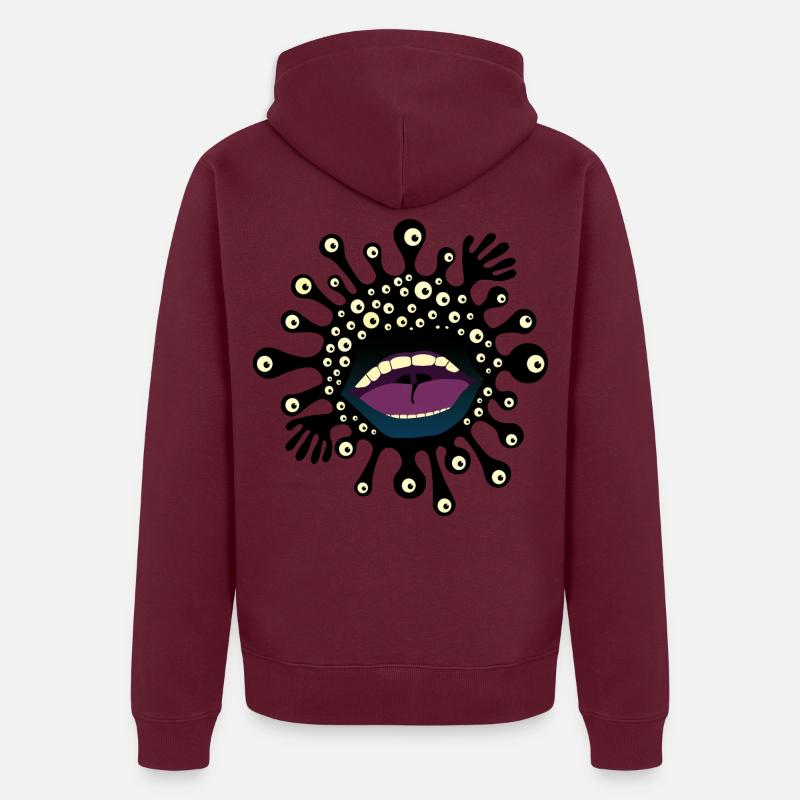 BACTERIE - Veste à capuche bio Premium Unisexe - bourgogne