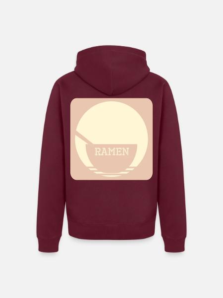 Ramen Suppe - Unisex Premium Bio Zip Hoodie - Burgunderrot
