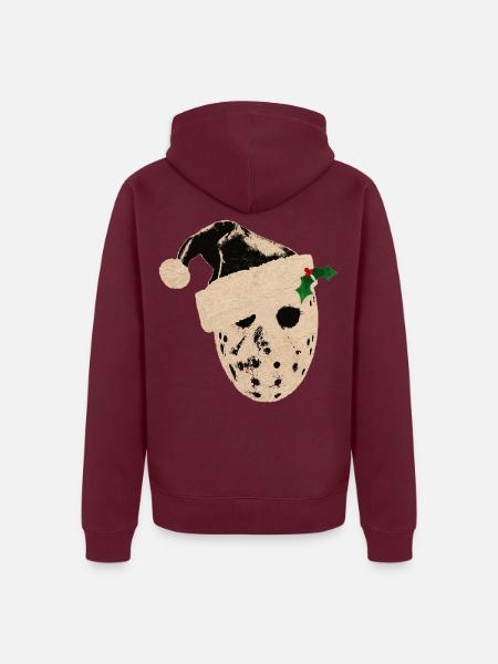 SANTA JASON - Unisex Premium Bio Zip Hoodie - Burgunderrot