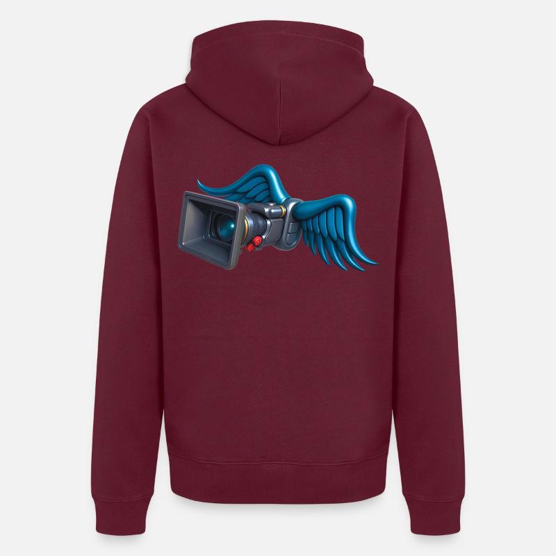 ANGELIC CAM - sound & vision - Veste à capuche bio Premium Unisexe - bourgogne