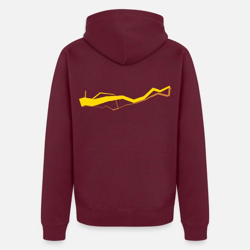 Iconic Data Viz: Minard 1812 - Gold / Bronze Unisex Premium Bio Zip Hoodie