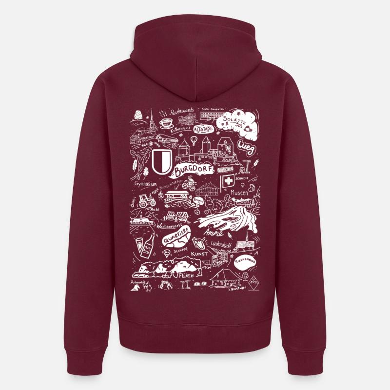 Burgdorf Begegnen - Doodle  Unisex Premium Bio Zip Hoodie