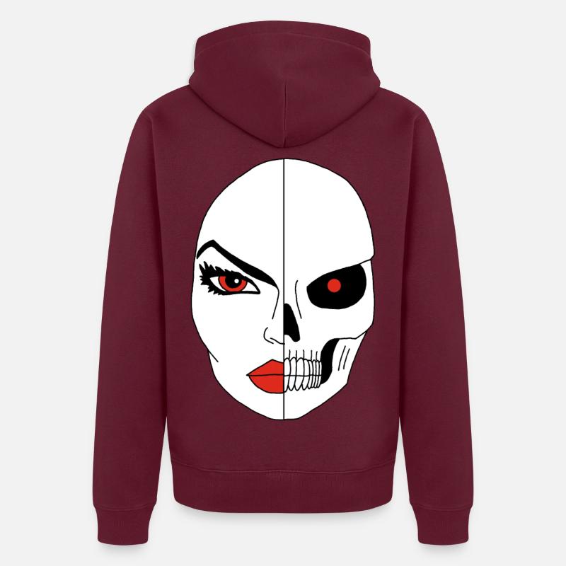 Le visage de la mort Veste à capuche bio Premium Unisexe