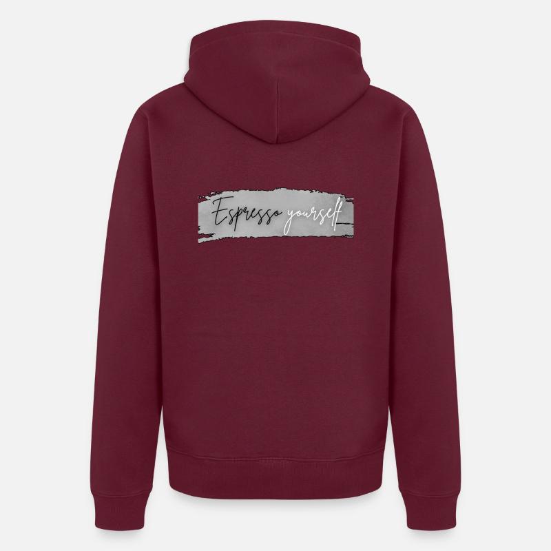 Espresso yourself (sich ausdrücken) Unisex Premium Bio Zip Hoodie