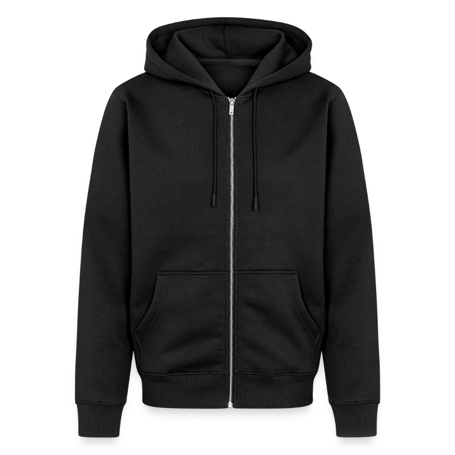 Badge Lucerne sur unisex premium organic zip hoodie, black