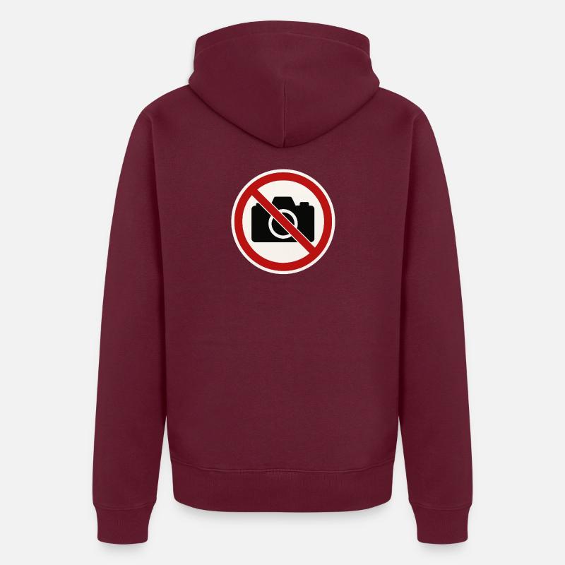 Photos interdites ! Veste à capuche bio Premium Unisexe