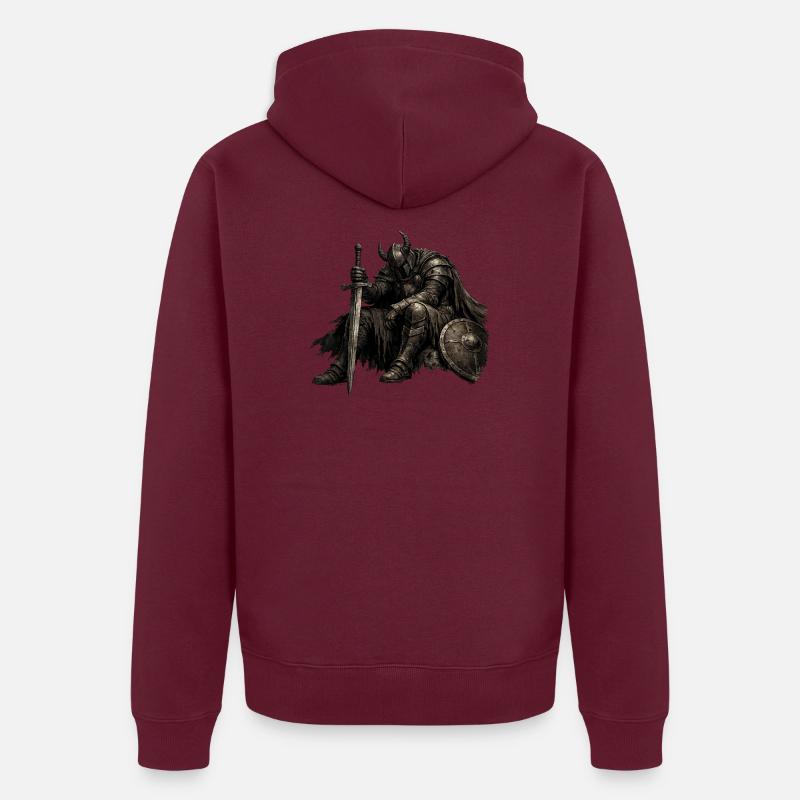 Letztes Licht der Nacht Krieger Unisex Premium Bio Zip Hoodie