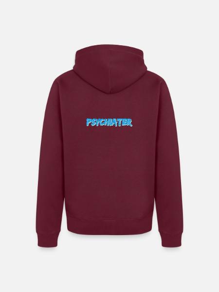 Psychiater - Unisex Premium Bio Zip Hoodie - Burgunderrot