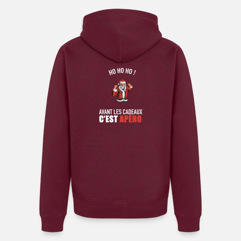 pull moche noël humour idée cadeau vêtement Veste à capuche bio Premium Unisexe