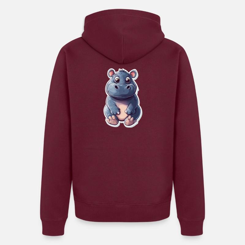 Hippopotame Veste à capuche bio Premium Unisexe