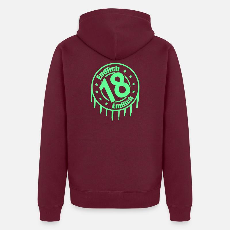 enfin 18 Veste à capuche bio Premium Unisexe