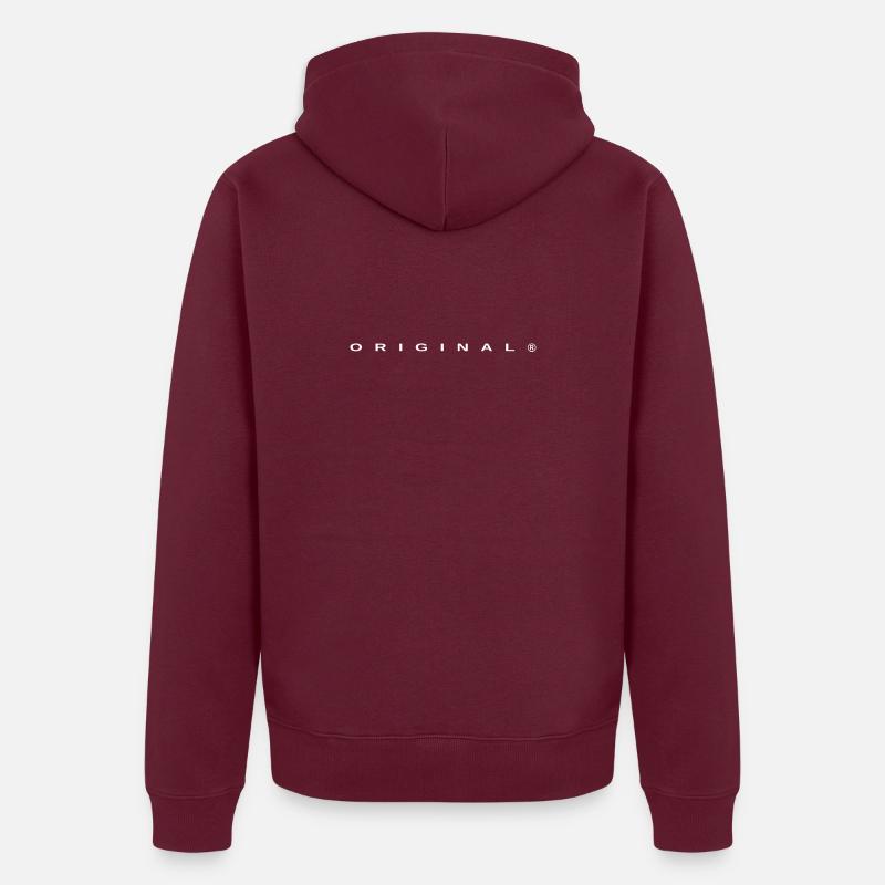 Langue source - Veste à capuche bio Premium Unisexe - bourgogne