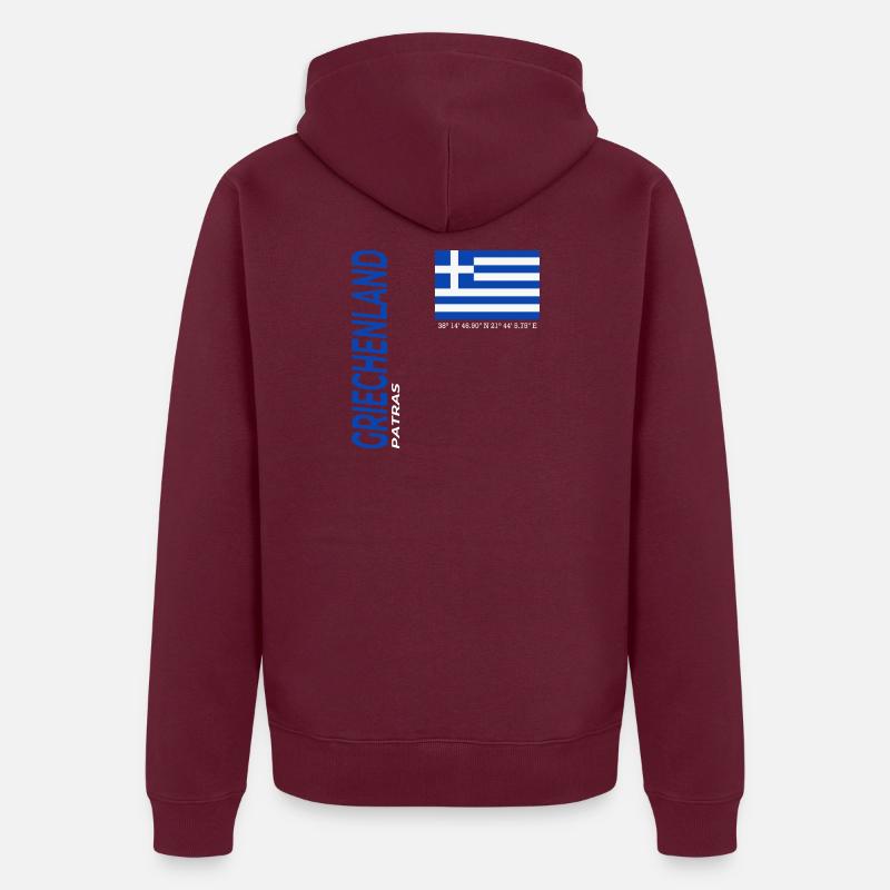 Patras - Veste à capuche bio Premium Unisexe - bourgogne