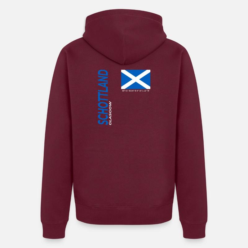 Glasgow Unisex Premium Bio Zip Hoodie