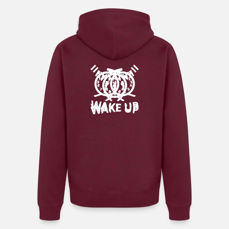 Alarm clock - Veste à capuche bio Premium Unisexe - bourgogne
