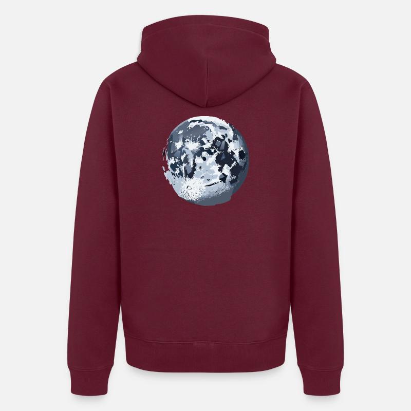 Lune - Veste à capuche bio Premium Unisexe - bourgogne
