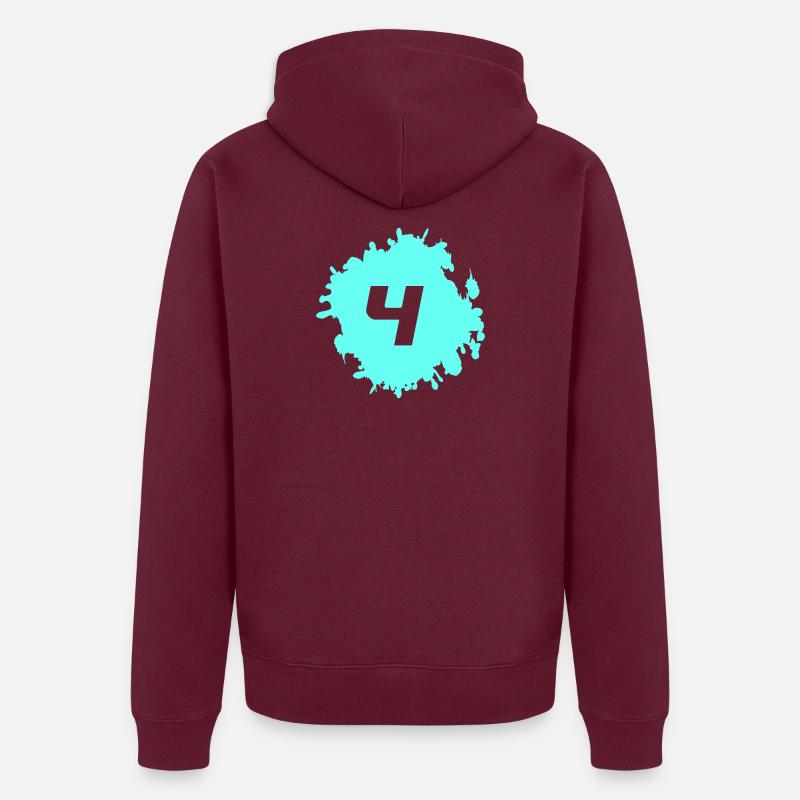 klecks_4 - Veste à capuche bio Premium Unisexe - bourgogne