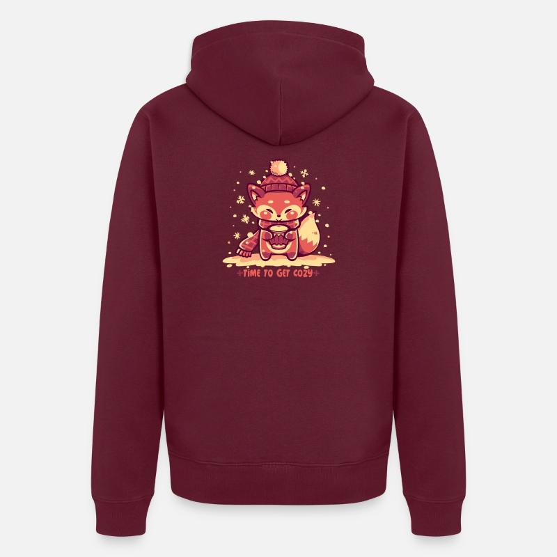 Zeit, es gemütlich zu machen Unisex Premium Bio Zip Hoodie