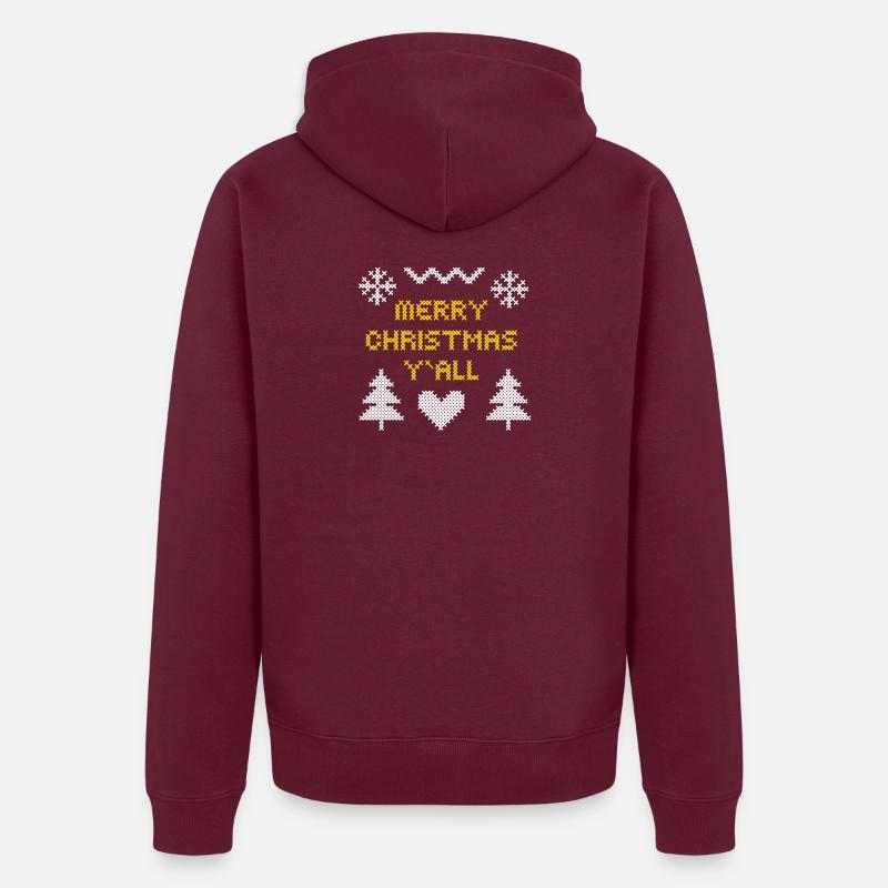 Joyeux Noël Pixel Art Design Veste à capuche bio Premium Unisexe