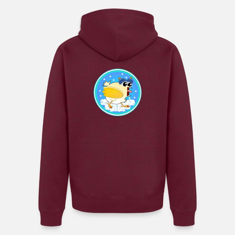 Snow Winter Chickens Unisex Premium Organic Zip Hoodie