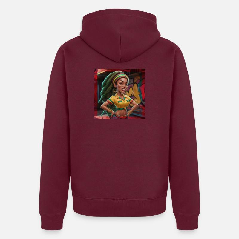 Hübsches Mädchen' Unisex Premium Bio Zip Hoodie