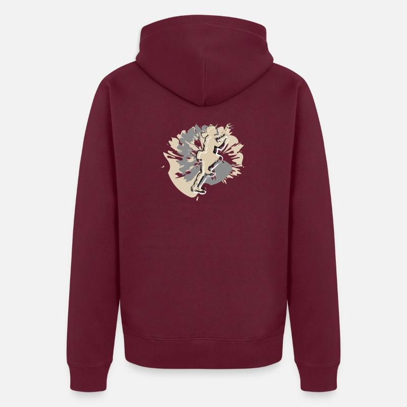 Klettern und Boldern Unisex Premium Bio Zip Hoodie