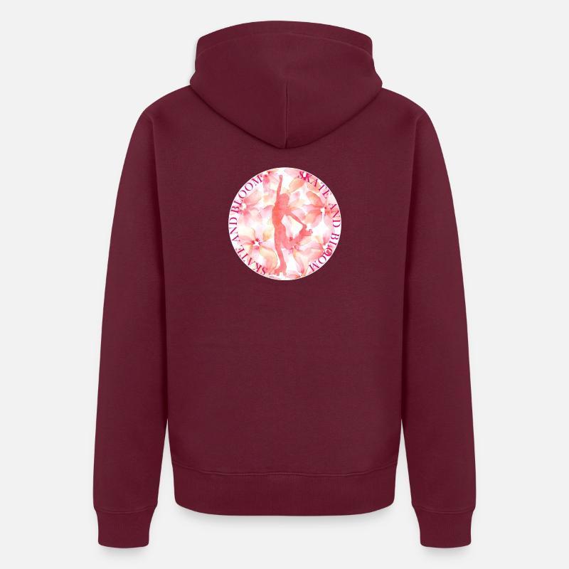 PATINER ET FLEURIR - Veste à capuche bio Premium Unisexe - bourgogne