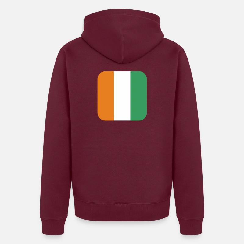 Flagge von Côte d'Ivoire Unisex Premium Bio Zip Hoodie