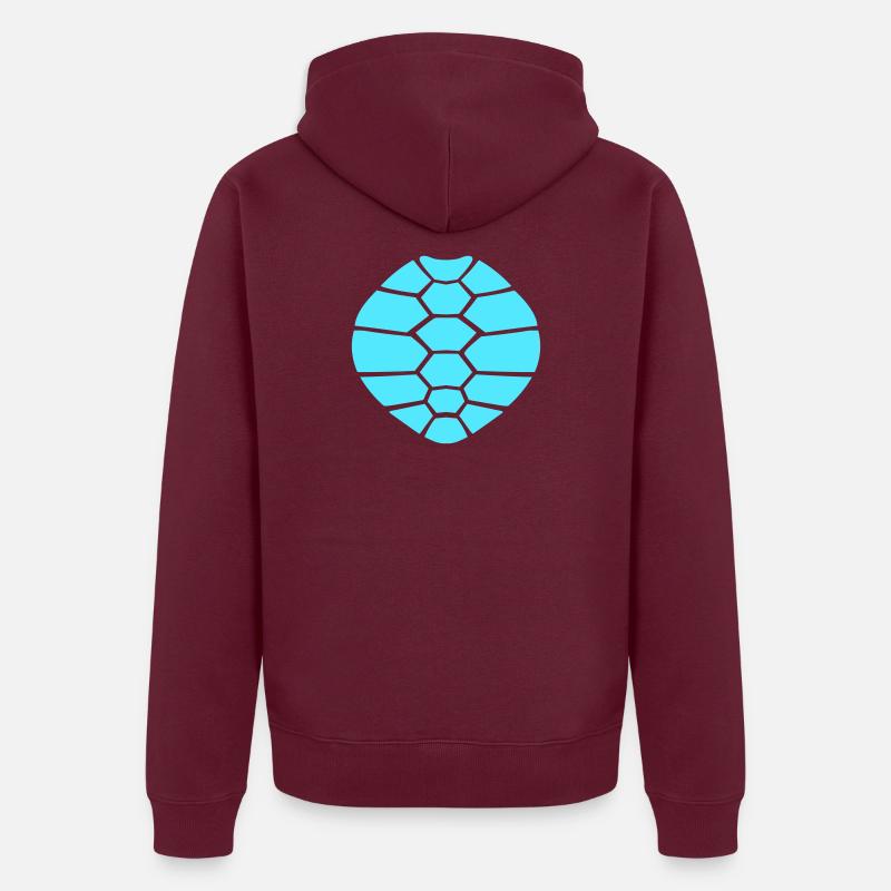 Turtle shell pattern turtle icon cool Unisex Premium Organic Zip Hoodie
