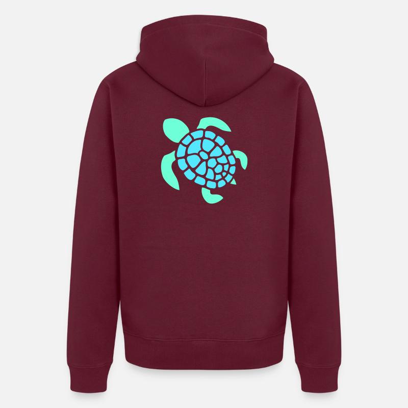 Turtle Logo Turtle Shell Pattern Icon Unisex Premium Organic Zip Hoodie