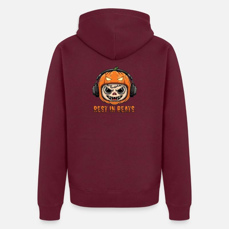 Citrouille DJ Monkey Rest Beats Veste à capuche bio Premium Unisexe