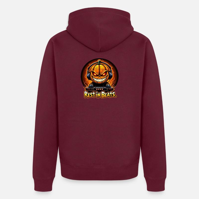 Rest in Beats Pumpkin DJ Unisex Premium Organic Zip Hoodie