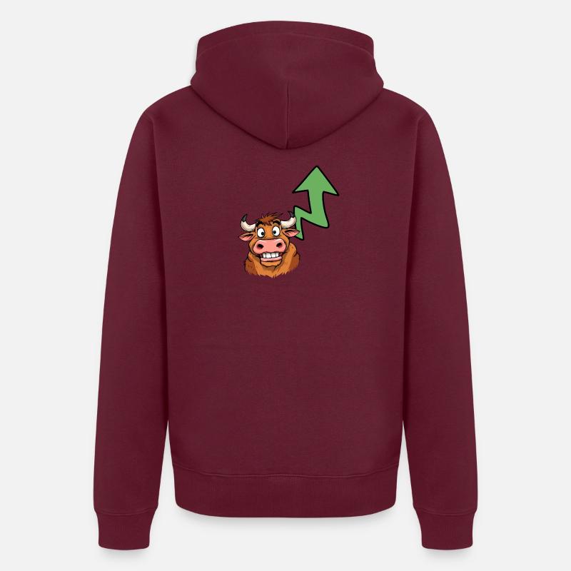 Montée du taureau - Veste à capuche bio Premium Unisexe - bourgogne