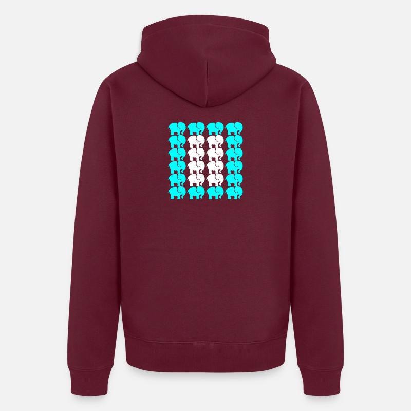 Elephant Unisex Premium Organic Zip Hoodie