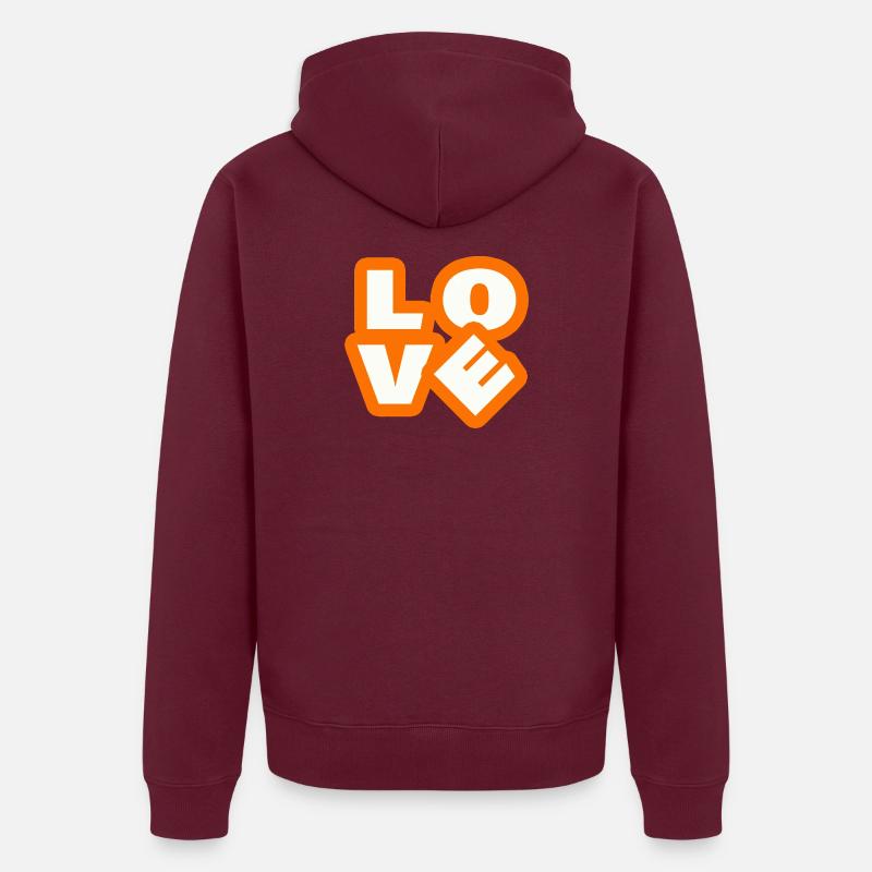 LOVE Unisex Premium Bio Zip Hoodie