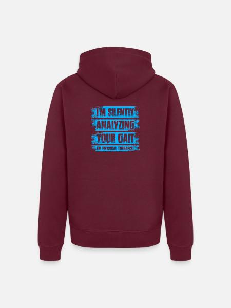 I'm physical therapist Physiotherapie Physio - Unisex Premium Bio Zip Hoodie - Burgunderrot