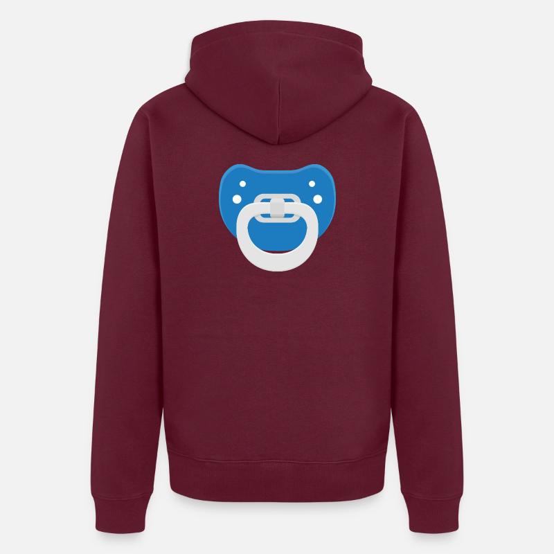 Blauer Schnuller Unisex Premium Bio Zip Hoodie