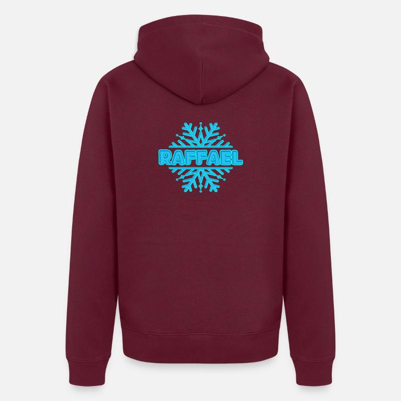Prénom Raffael - Veste à capuche bio Premium Unisexe - bourgogne