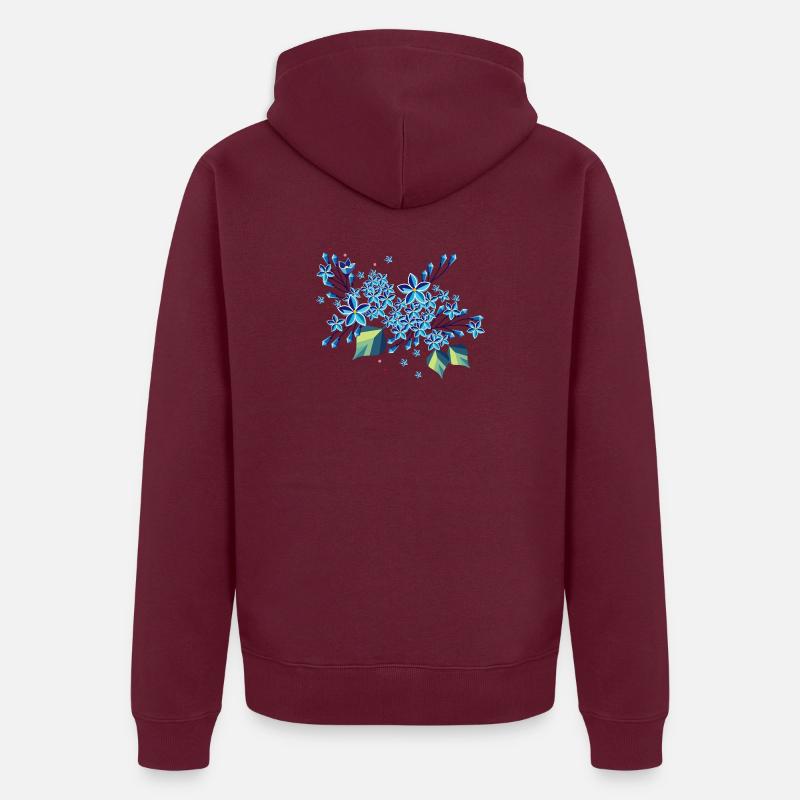 Lilac branch – elegant blue tones in a modern design Unisex Premium Organic Zip Hoodie