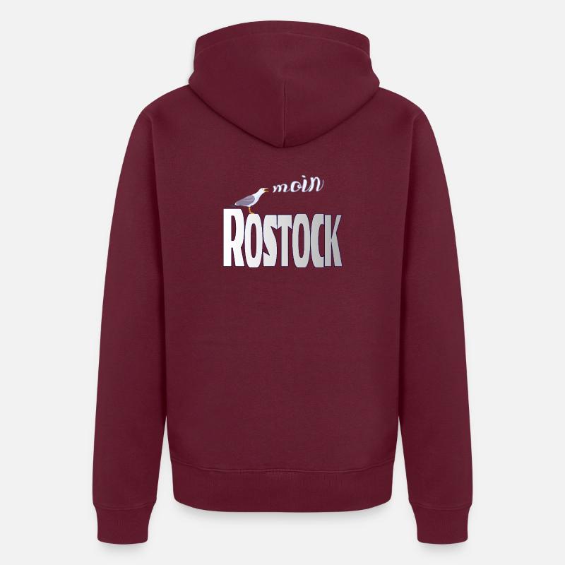 Rostock Möwe & Moin Ostsee Unisex Premium Bio Zip Hoodie