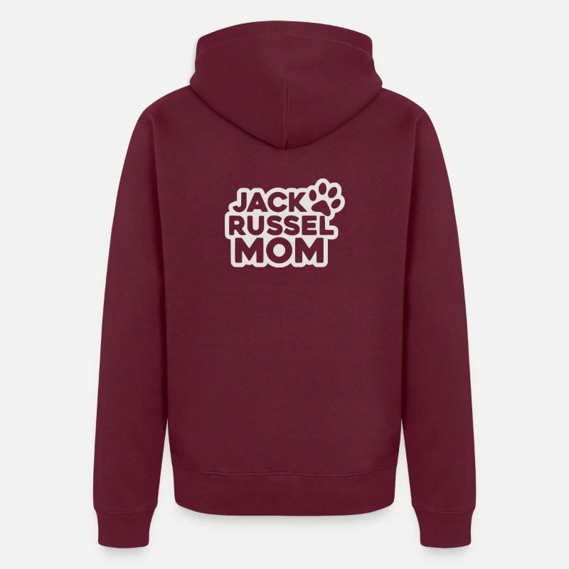 Jack Russell Maman - Veste à capuche bio Premium Unisexe - bourgogne