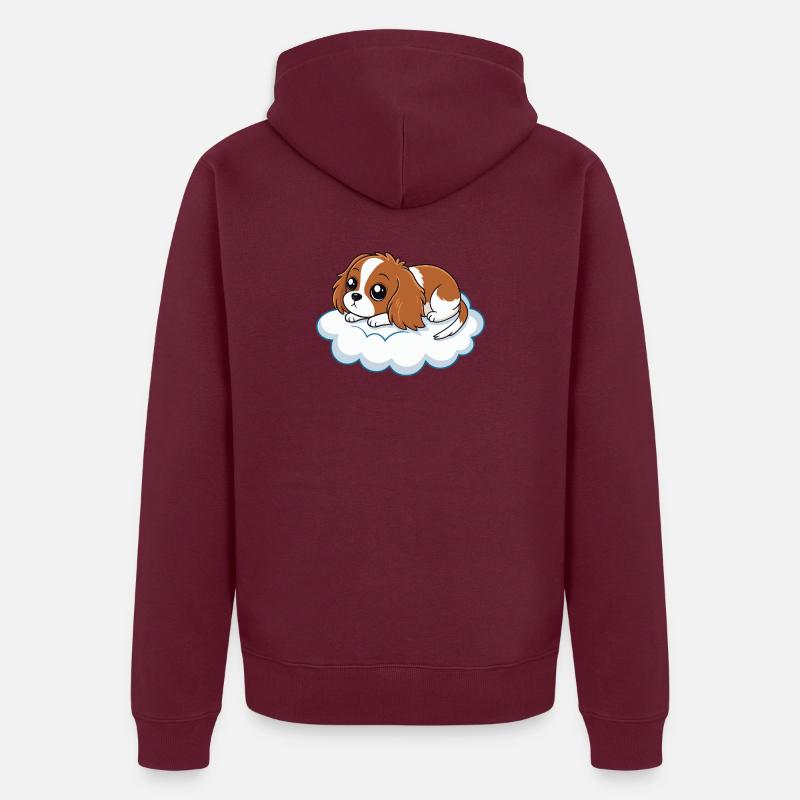 Dreamy Rider Puppy on a Cloud Unisex Premium Organic Zip Hoodie
