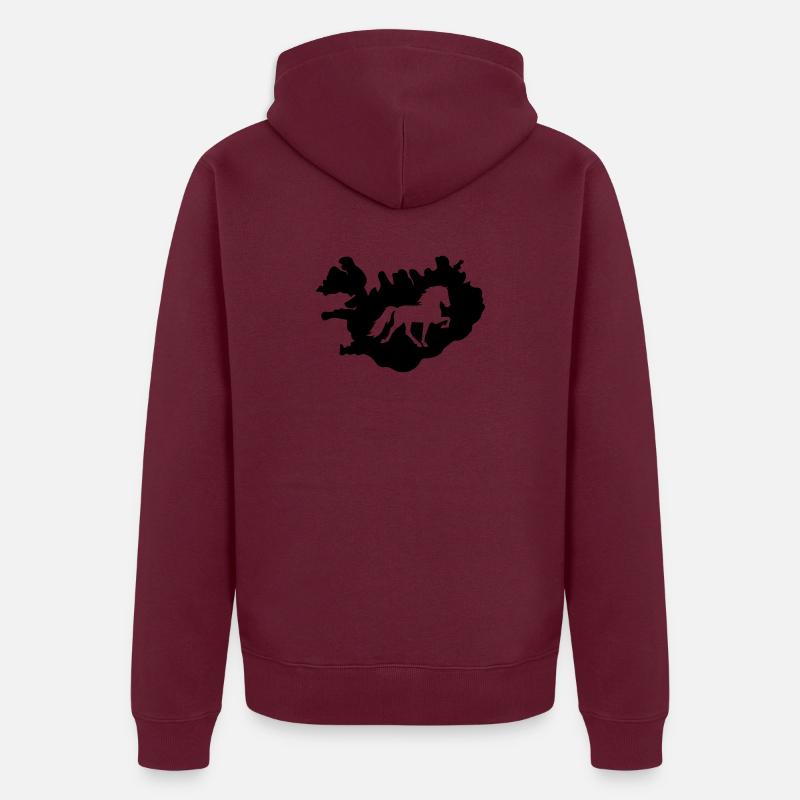 Île de Tölter - Veste à capuche bio Premium Unisexe - bourgogne
