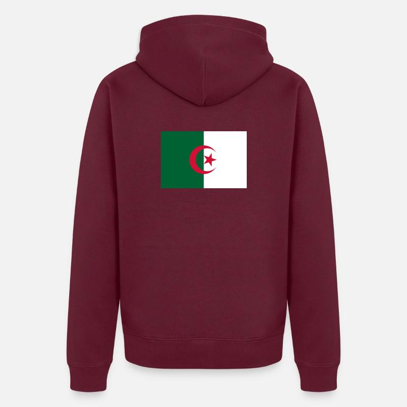 Drapeau Algérie Veste à capuche bio Premium Unisexe