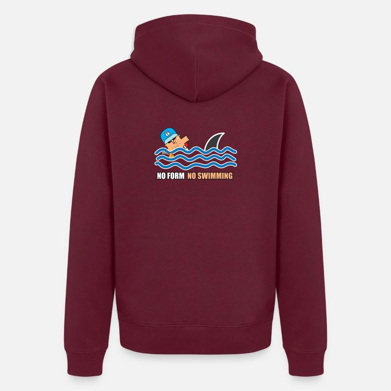 Dessin animé sans forme : pas de natation Veste à capuche bio Premium Unisexe